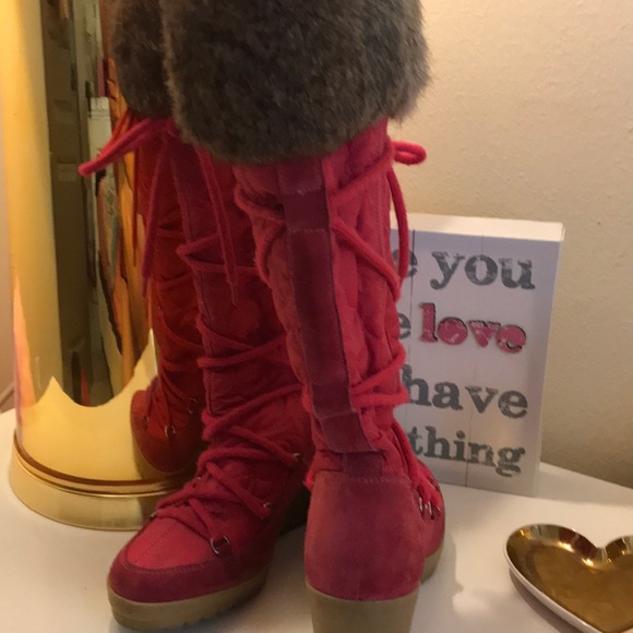 Coach signature fur boots - Picture 4 of 6
